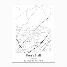 Perry Barr,United Kingdom Minimalist Map Leinwandbild