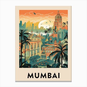 Mumbai 2 Vintage Travel Poster Canvas Print