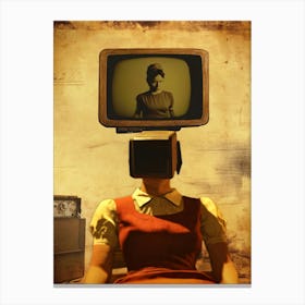 Tv Head 1 Canvas Print