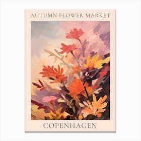 Autumn Flower Market Poster Copenhagen Canvas Print