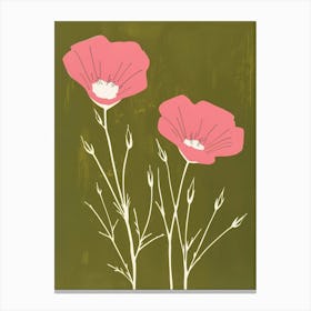Pink & Green Statice 2 Canvas Print