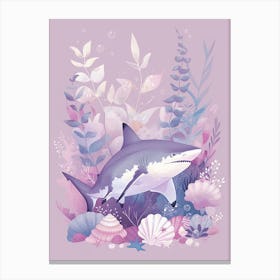 Purple Nurse Shark Illustration 3 Canvas Print