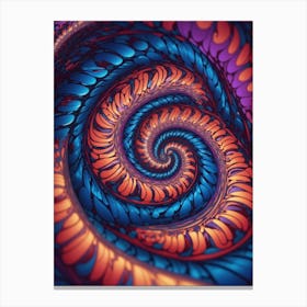 Abstract Fractal Spiral Canvas Print