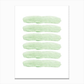 Green Stripes Canvas Print