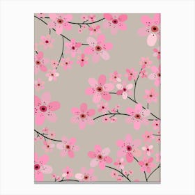 Cherry Blossom | 08 – Pink And Neutral Canvas Print