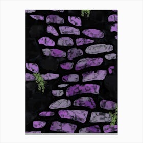 Purple Stone Wall 1 Canvas Print