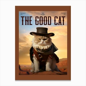 The Good Cat - cat, cats, kitty, kitten, cute, funny, animal, pet, pets Canvas Print