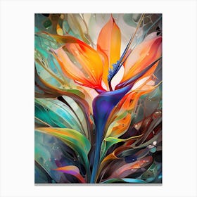 Bird Of Paradise Nouveau Canvas Print