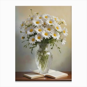 Daisies In A Vase 5 Canvas Print