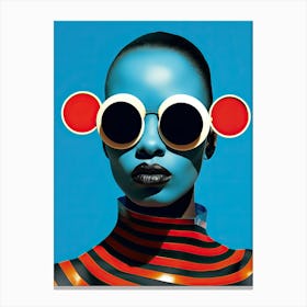 Cosmic Threads Unveiled: Afrofuturist Aura Canvas Print