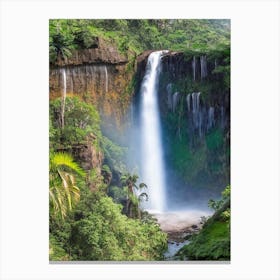 Marojejy National Park Waterfall, Madagascar Realistic Photograph (1) Canvas Print