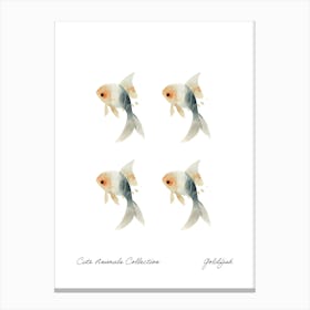 Cute Animals Collection Goldfish 3 Canvas Print