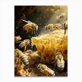 Africanized Honey Bee Realism Illustration 12 Canvas Print