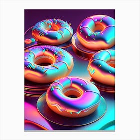 A Buffet Of Donuts Holographic 1 Canvas Print