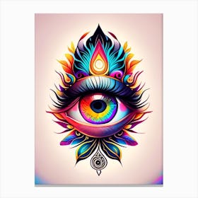 Spiritual Awakening, Symbol, Third Eye Tattoo 8 Canvas Print
