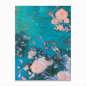 Abstract Turquoise And Pink Canvas Print