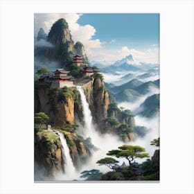 Chinese Mountain Landscape Painting (24) Canvas Print