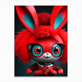 Red Bunny Canvas Print
