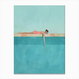 Swimming Girl Canvas Print