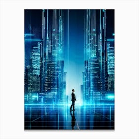 Cyber Intelligence Technology At The Forefront Enhancing Business Operations Abstract Digital Netw (1) 2 Canvas Print