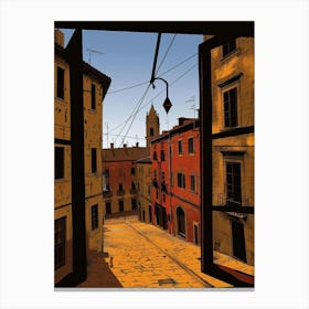 Street Scene In Italy 1 Canvas Print