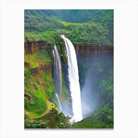 Bhagsunag Falls, India Majestic, Beautiful & Classic (1) Canvas Print