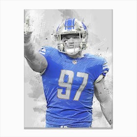 Aidan Hutchinson Detroit Lions Canvas Print