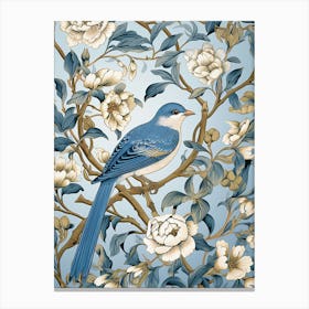 Blue Bird On A Branch 2 Canvas Print