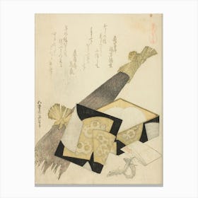 Burdock Root (Kurama Gobo) (1822) , Katsushika Hokusai Canvas Print