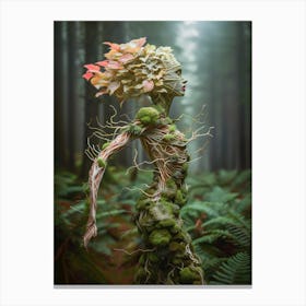 "Female Form as Tree: Moss and Plants" Canvas Print