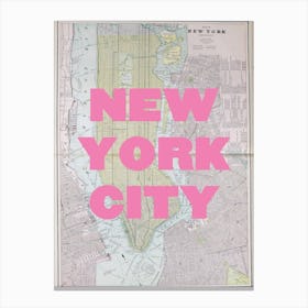 New York Pink Canvas Print