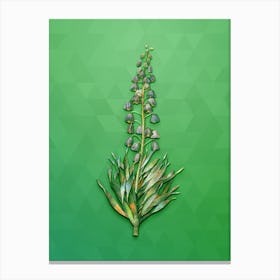Vintage Persian Lily Botanical Art on Classic Green n.0800 Canvas Print