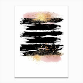 Black And Gold Abstract Painting 4 Canvas Print