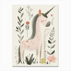 Charming Nursery Kids Animals Unicorn 1 Canvas Print