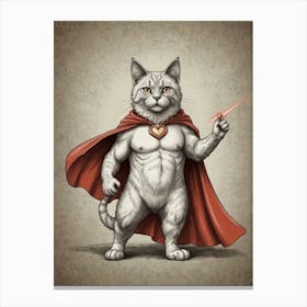 Superhero Cat Canvas Print