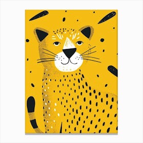 Yellow Mountain Lion 6 Canvas Print