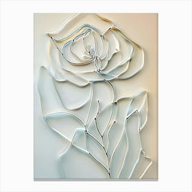 Acrylic Special Line Flower Art Canvas Print