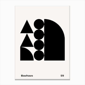 Geometric Bauhaus Poster B&W 59 Canvas Print