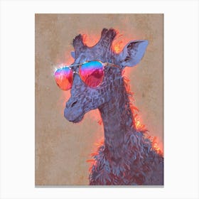 Giraffe With Sunglasses 6 Canvas Print