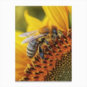 Colletidae Bee Storybook Illustration 8 Canvas Print