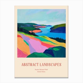 Colourful Abstract Acadia National Park Usa 1 Poster Canvas Print