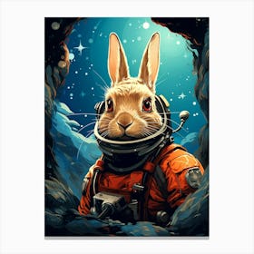 Rabbit In Space 1 Canvas Print