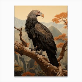 Dark And Moody Botanical California Condor 2 Canvas Print