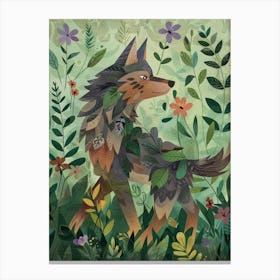 Wolf In The Woods Canvas Print