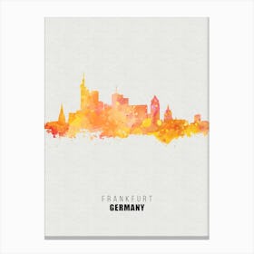 Frankfurt Germany City watercolor Canvas Print