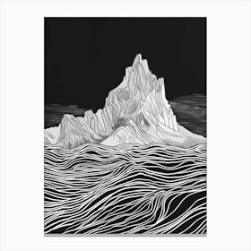 Ben Alder Mountain Line Drawing 4 Canvas Print