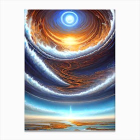 Spiral Galaxy In Space Canvas Print
