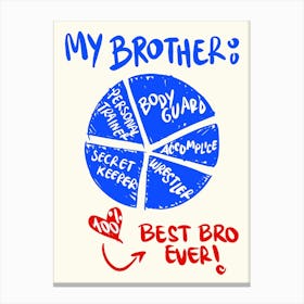 Best Brother Ever Gift for Brother Canvas Print