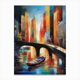 Boat On The River Canvas Print