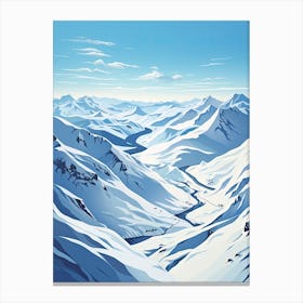 Val Thorens   France, Ski Resort Illustration 0 Simple Style Canvas Print